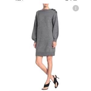 Madewell Women Grey Merino Wool Sweater Dress S